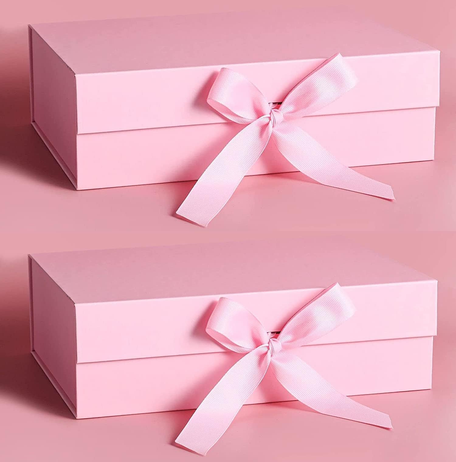 – THMINS 27x19x8 cm Magnetic Gift Box,Empty Large Gift Box for Women Surprise,Gift Card Boxes with Ribbons Foldable for Christmas Valentines Wedding……