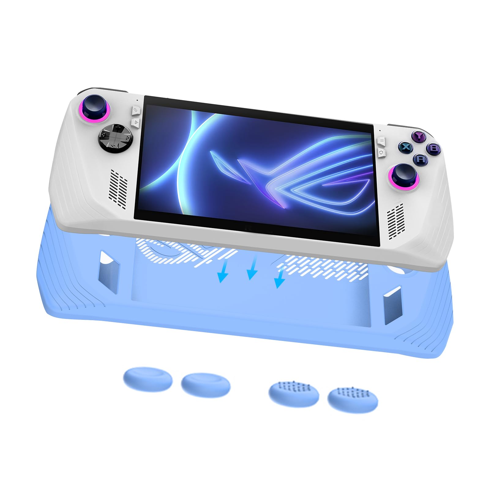 Custodia protettiva in silicone per ROG Ally, protezione morbida per console di gioco portatile Rog Ally, con protezione completa