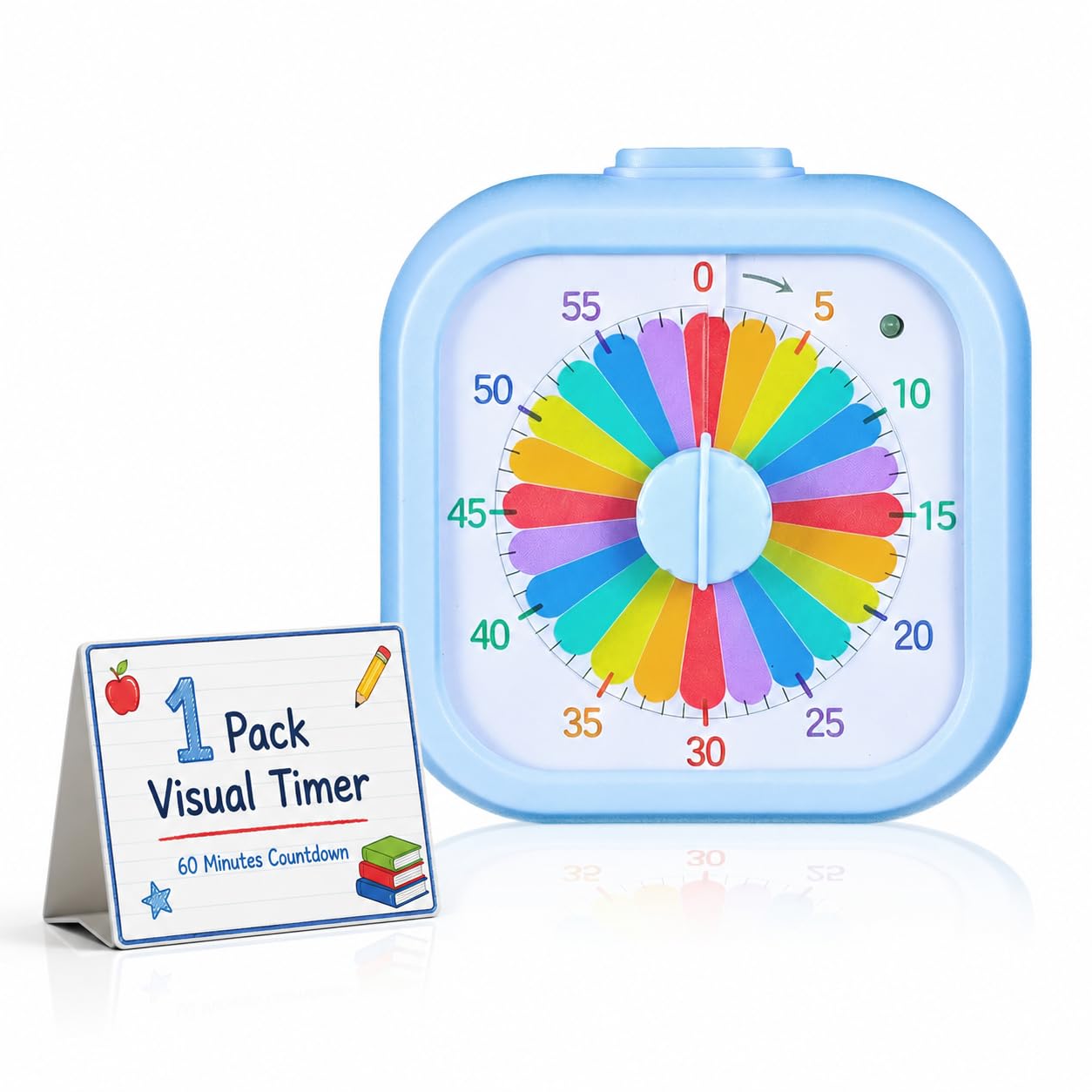 Temporizador visual silencioso de 60 minutos para gestionar el tiempo en el aula y tareas