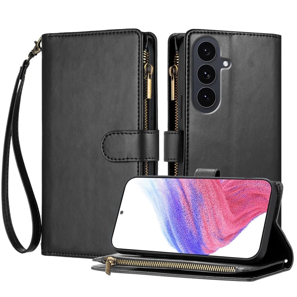 Étui portefeuille cuir Samsung S10 4G noir protection élégante aux finitions soignées - 8