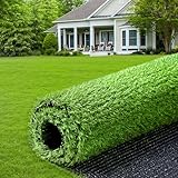 人工芝 2m×10m 芝丈20mm 透水タイプ 防カビ 芝生 ロール 高密度 ベランダ お庭 48本ピン付き 秋色 (2x10m, 秋色)