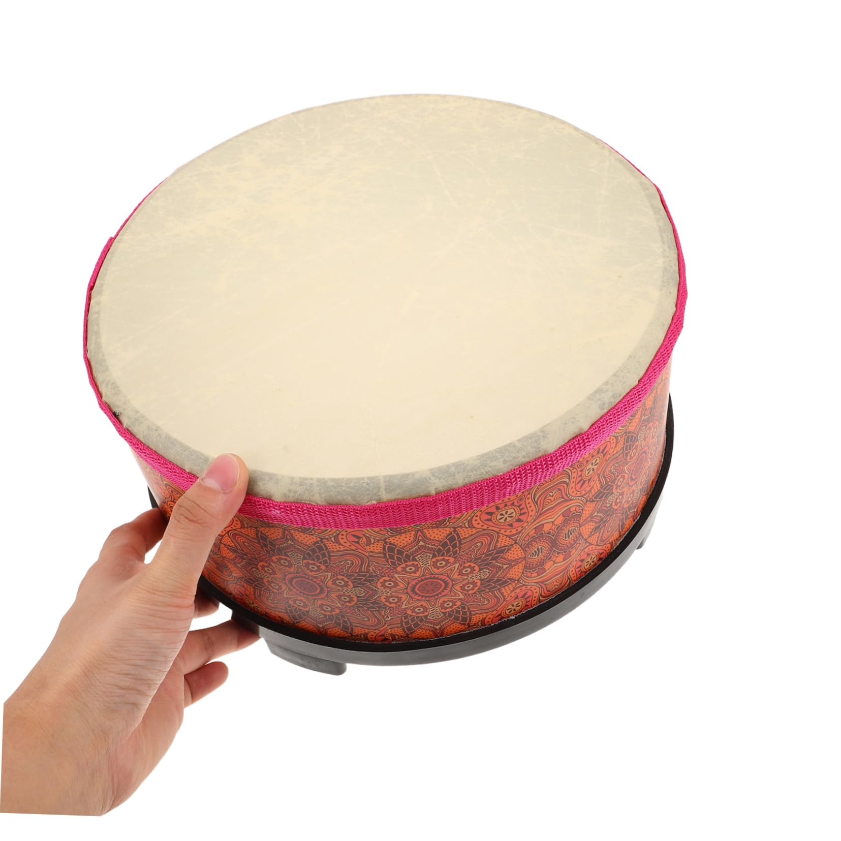 SHOWERORO instrument perkusyjny dla dzieci Bęben do nauki muzyki dla dzieci drewniany instrument perkusyjny Tradycyjny drewniany bęben muzyczny Drewno