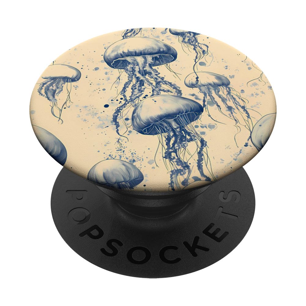 A Sea Life Pattern of Beautiful Mesmerizing Jellyfish PopSockets Adhesive PopGrip