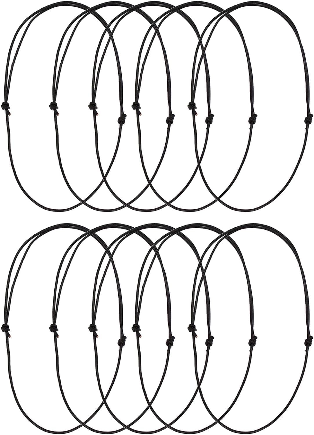Nlinlin Black 10Pcs 1.5Mm Adjustable Leathers Cords Necklace Rope Choker Necklace Cords Jewelry Findings For Diy Jewelry Making Beading Supplie Beading Cords And Threads, Leather Necklace Cord