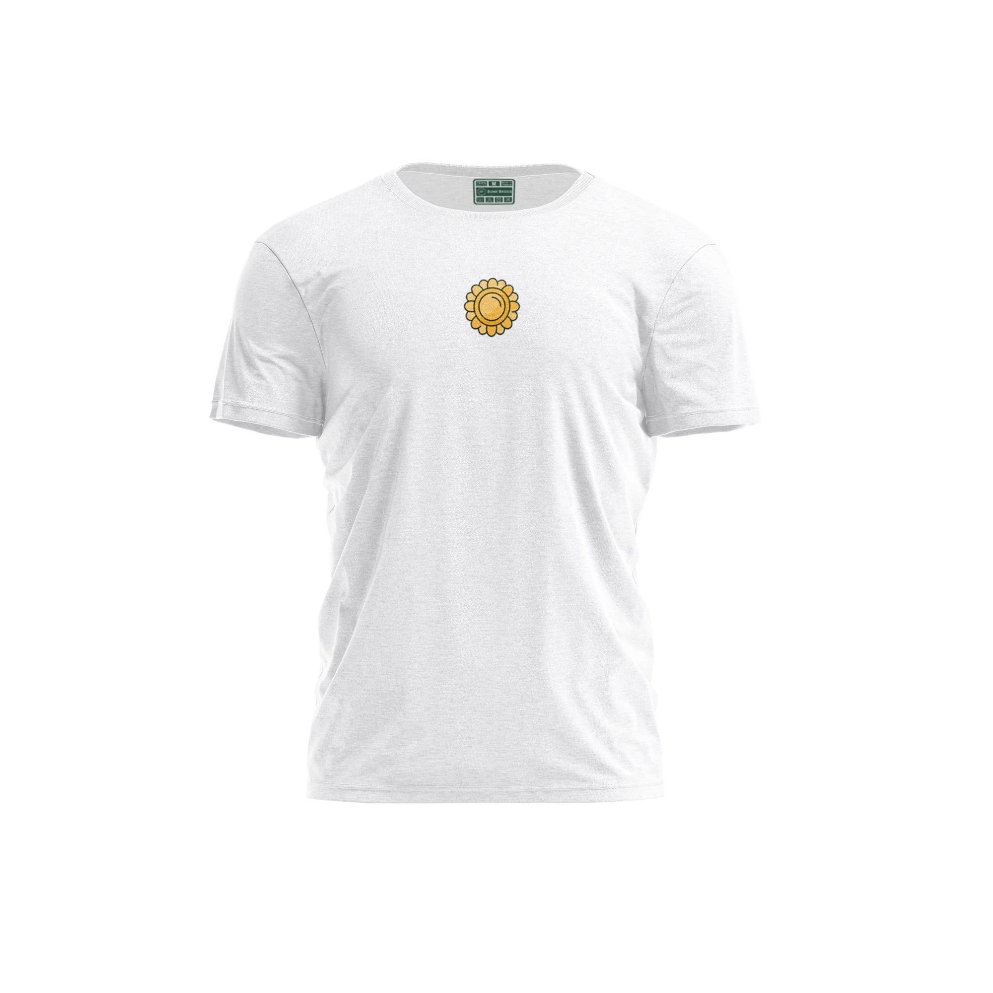 Bona Basics, Digitally Printed, Men's Basic T-Shirt,%100 Cotton, White, Casual, Men's Tops, Size: XL