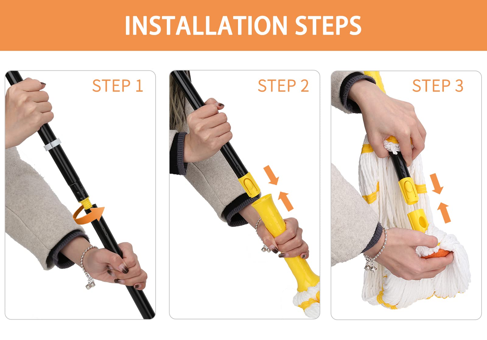 Self-Wringing Twist Mop - Microfiber Floor Cleaning -5 Self-Wringing Twist Mop - Microfiber Floor Cleaning -5