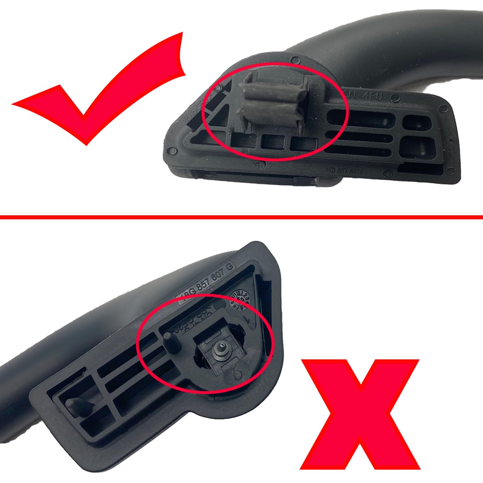 1/4PCS Maniglia di sostegno for soffitto anteriore posteriore | superiore nera, per VW, per POLO 5 6R GTI, per Passat B7, per R-Line, per Skoda