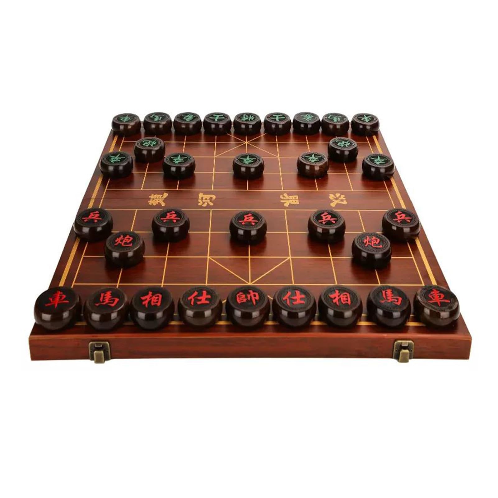 Set di scacchi cinesi portatili con tavola pieghevole, gioco di strategia educativo per 2 giocatori, ideale per adolescenti, adulti e serate di gioco in famiglia