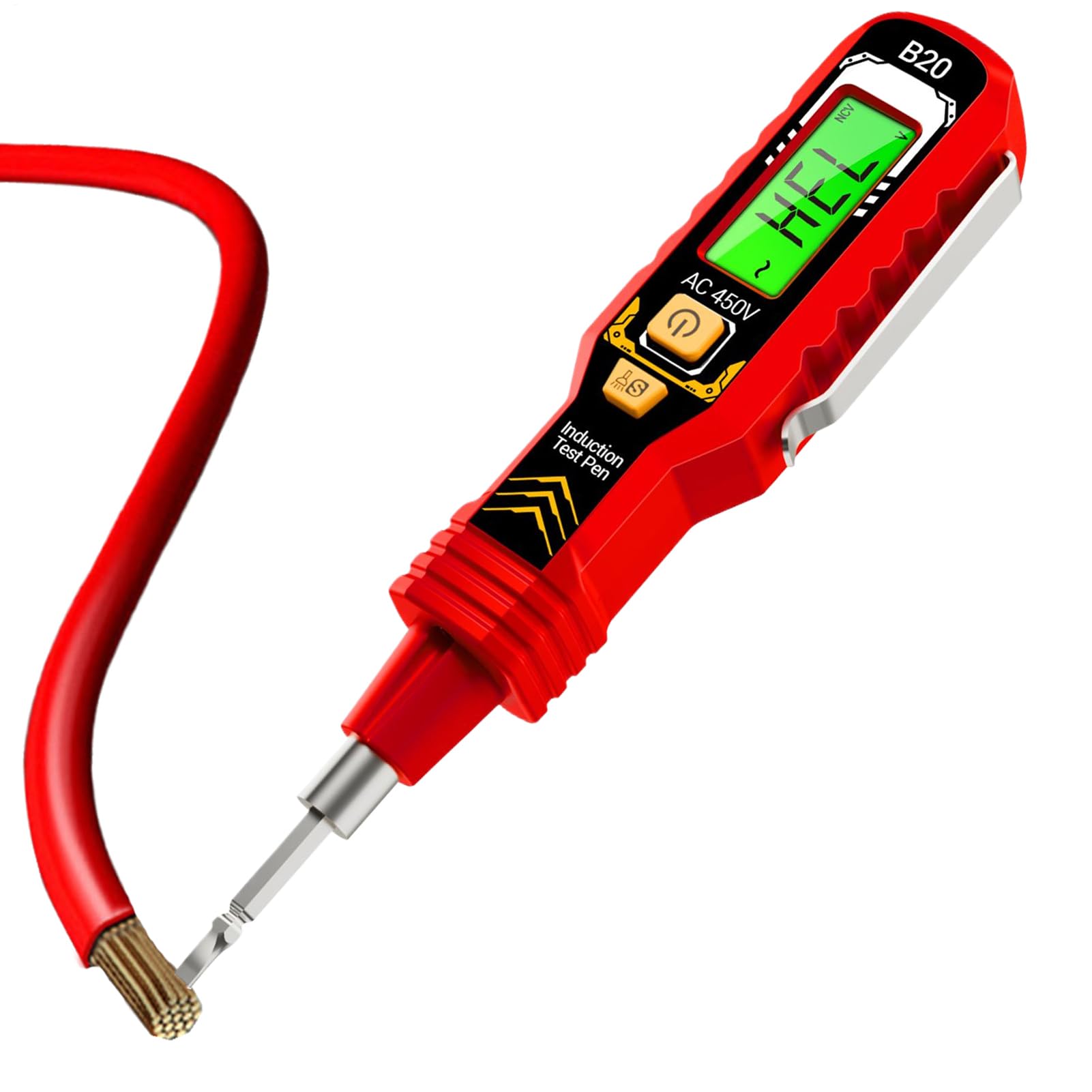 Electrical Testing Pen – Multifunction Voltage Meter, Circuit Breaker Finder | Compact Lightweight ABS Body LED Indicator Auto-Shutoff Function Non-Contact Contact Measurement AC DC Range Electrician