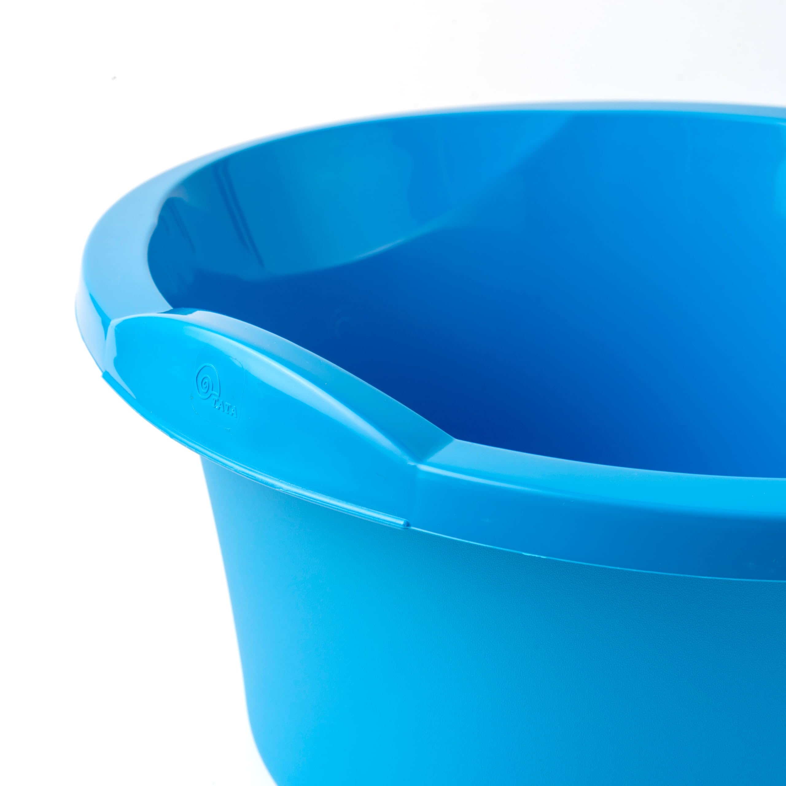 IPEA Bacinella Tonda in Plastica Multiuso 7L - SUPER SOLIDA - Made in Italy - 36x36 x16cm - Vaschetta per Lavare Casa, Vestiti, Bucato, Piatti - Bacinella Rotonda Plastica Dura - Uso Interno Esterno