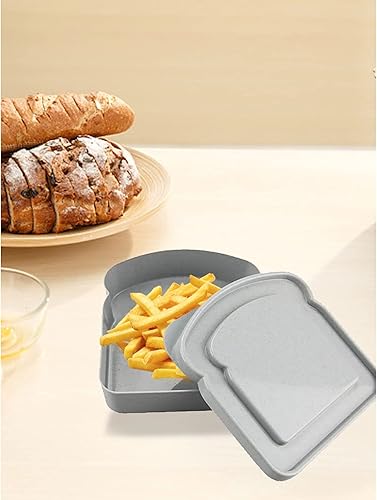 Miniatura 8 de macoow Contenedores de almacenamiento de alimentos para sándwiches, caja de almuerzo para adultos, ideal para preparar comidas, sin BPA y