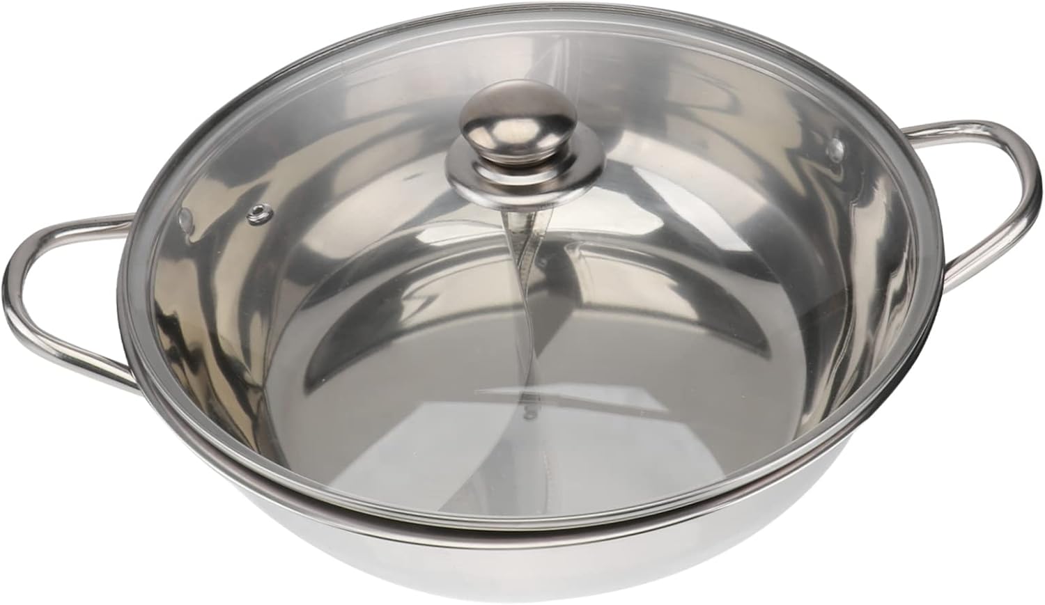 Stainless Steel Induction Cooker Pot Lid Dual-sided Hot Pot Cookware for Family Gatherings Multifunctional for Induction and Gas Stoves