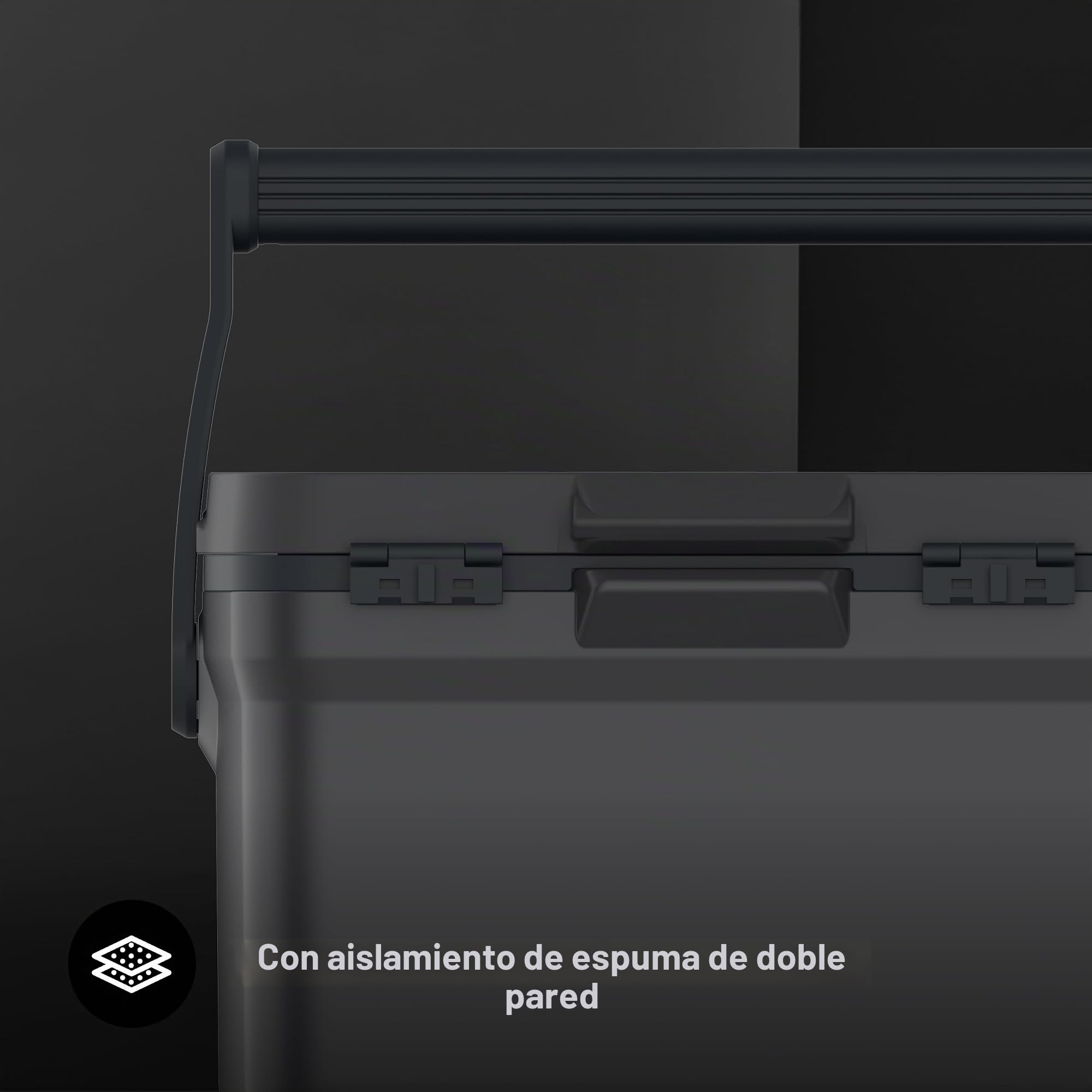 Stanley Adventure Nevera Portátil Outdoor 15,1L - Hielo hasta 36 Horas - Caja Térmica - Sin BPA - Nevera de Cofre con Sistema de Cuerda Ajustable - Nevera Resistente para 21 Latas - Antigoteo - Black