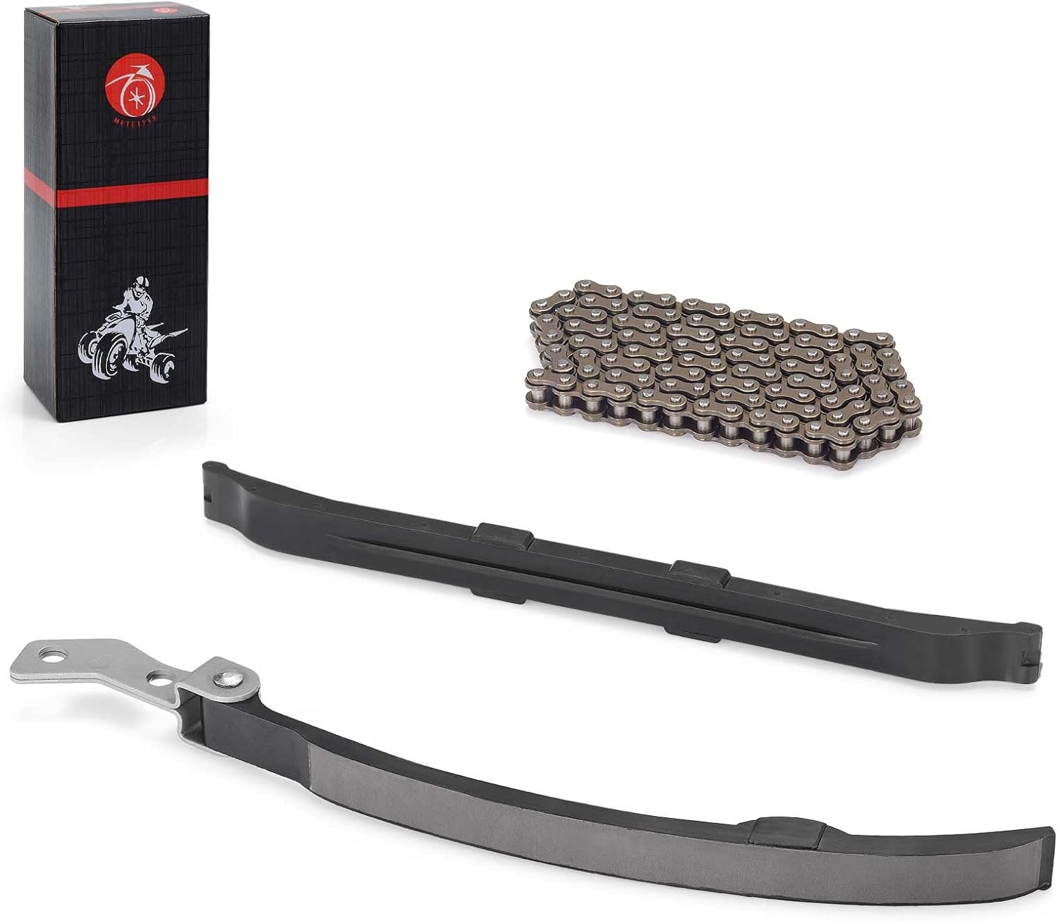 Cam Timing Chain & Guide for Yamaha TTR225 TTR230 XT230 TW200 XT125 XT200 TTR225 BW200 SR185 YFM200 225 250 MOTO-4 TRI-MOTO Bear Tracker YFB250 Timberwolf 1981-2023