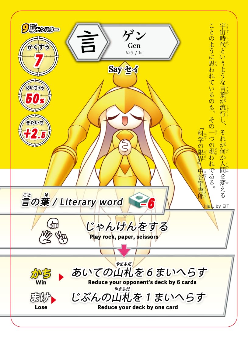KANJI MONSTERS Kihonoki Kanji Recommandation Ver. Jeu de cartes d'apprentissage Kanji