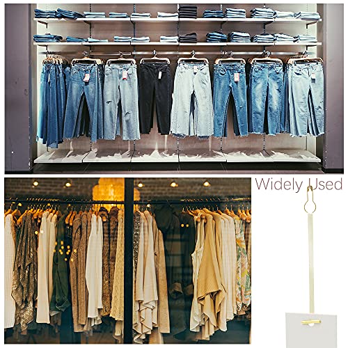 4.5\" 500Pcs Hang Tag Fasteners Silks and Satin Strings Safety Pin and Barb Easy and Fast to Attach (Beige)