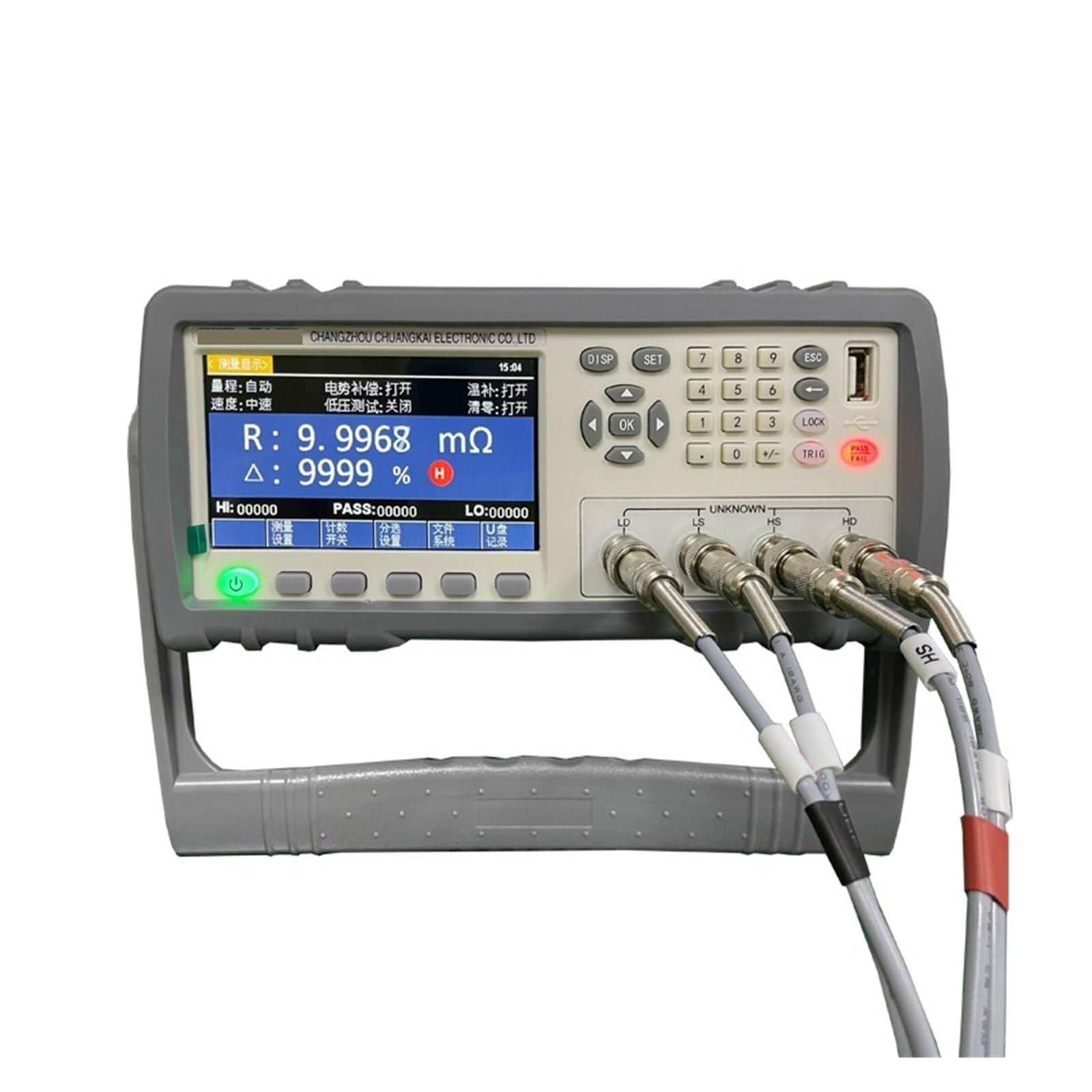 Batteriekapazitätsanzeige CKT515 Hochpräziser DC-Widerstandstester, Milliohm-Messgerät, Isoliermaterial, Volumen, Oberfläche, einstellbare Spannung