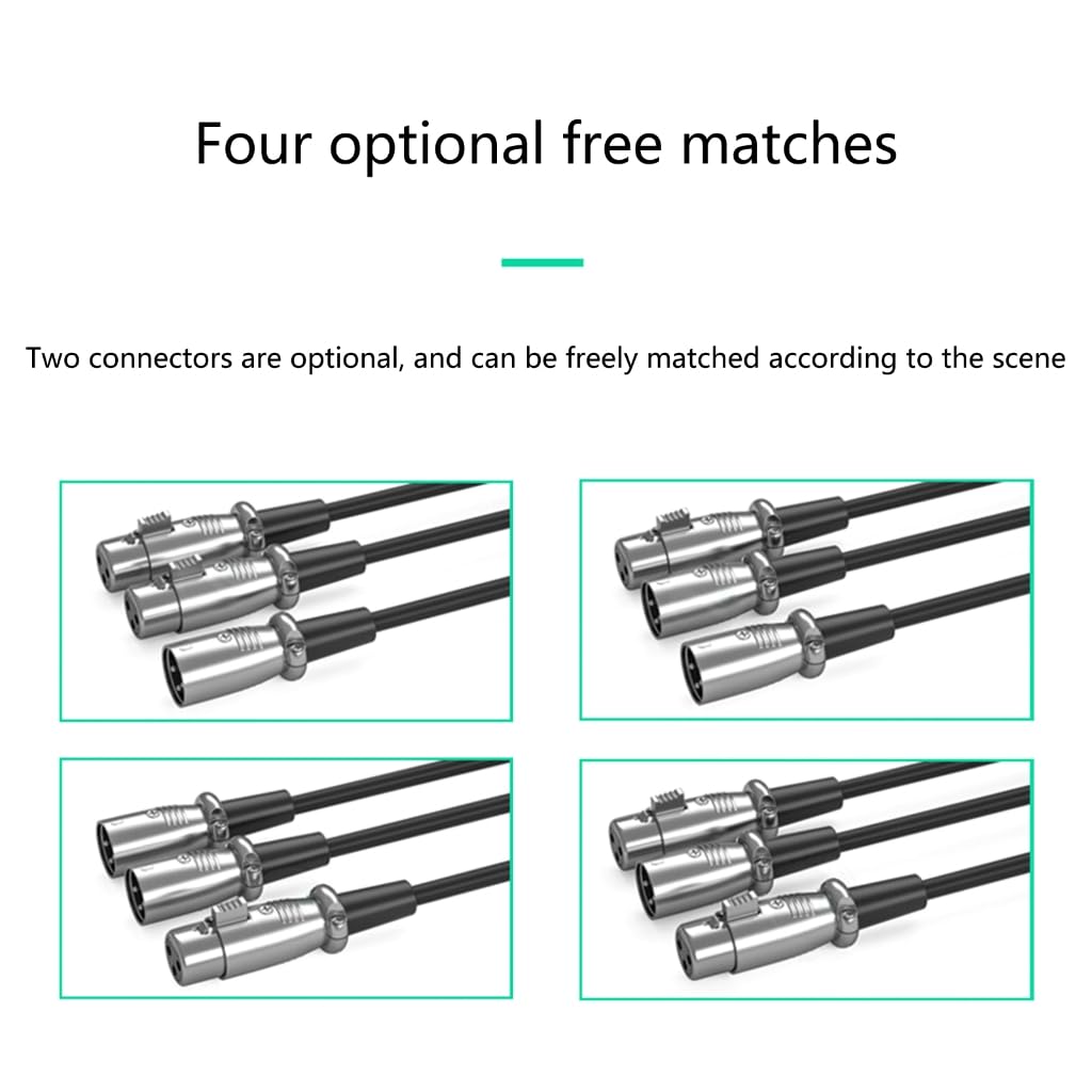 Cavo splitter professionale a Y a 3 pin, adattatore per microfoni da 2 femmina a 1 maschio