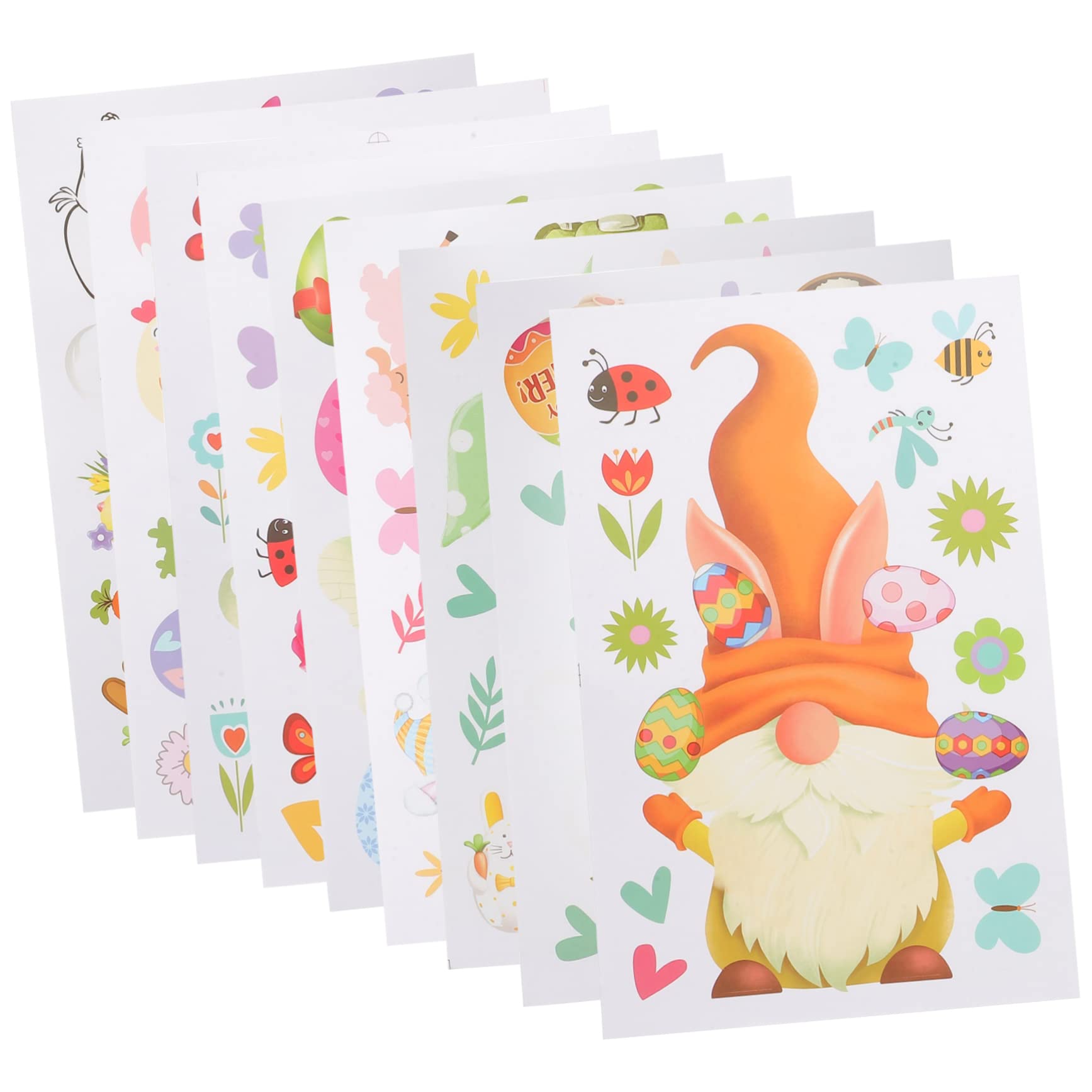 MAGICLULU 5 Sätze Fensteraufkleber Zu Ostern Fensterdeko Ostern Fensteraufkleber ern Wandtattoos Mattierte Fensterfolie Cartoon-aufkleber Für Glasfenster Pvc 9 Blatt * 5