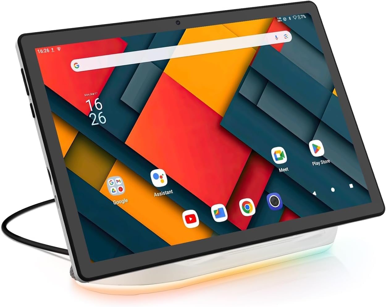 Whitedeer Tablet 10 Inch Android 14 Octa-Core Tablet with Charging Dock Speaker, 14GB RAM + 64GB ROM, AI Cloud Album & 8 Types of White Noise, 1280 x 800 HD, 5MP + 8MP Camera,... – Bild 2