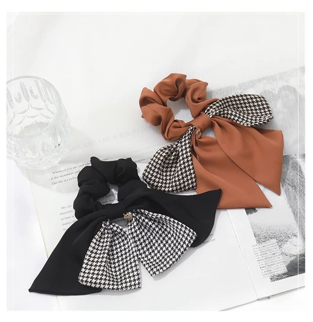 Feste Elastici Capelli 2pcs Bow Knot Head Rope Women Tie A Ponytail Sciarpa Fascia Per Capelli Anello Per Accessori Per Decorazione
