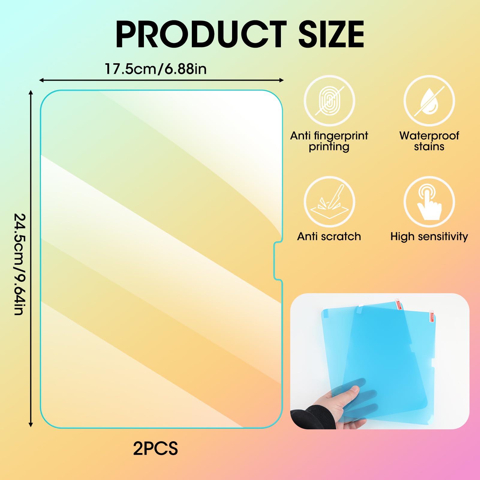 Meukcez Protection Ecran Effet Papier, Lot De 2 Films En