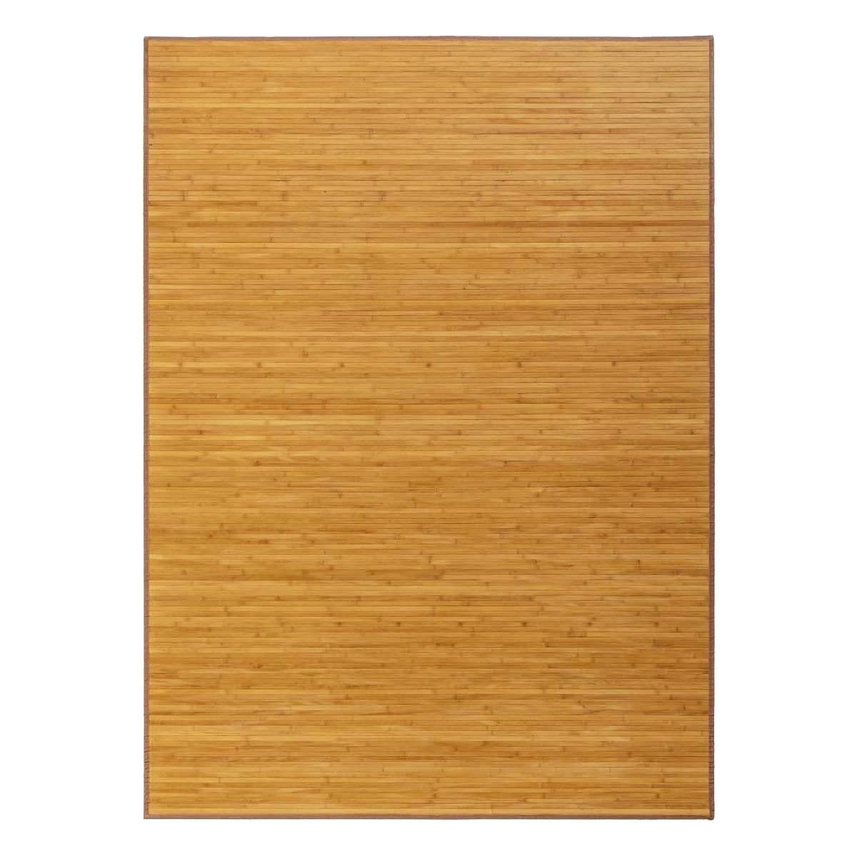 LOLAhome - Alfombra para Salón de Bambú Natural Antideslizante de 200x300 cm Marrón Claro, Resistente a la Humedad y Manchas. Ideal para Cocina, Dormitorio, Comedor y Salón