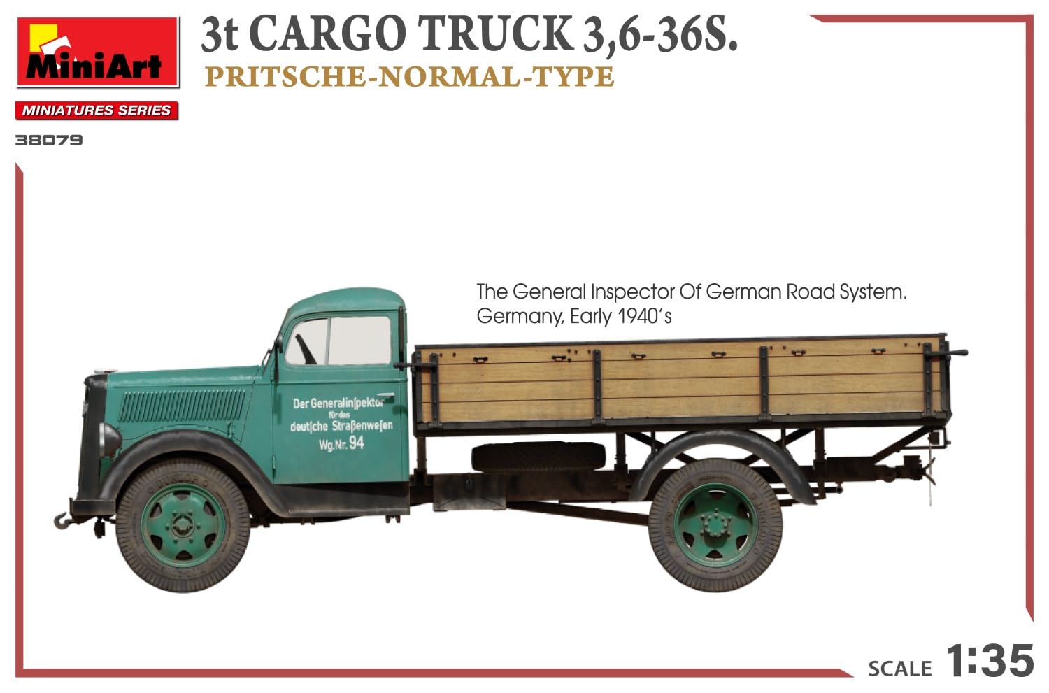 Mini Art 38079 1:35 3t Cargo Truck 3,6-36S - wierna replika, modelarstwo, plastikowy zestaw do montażu, majsterkowanie, hobby, klejenie, zestaw modelarski, montaż, nielakierowany