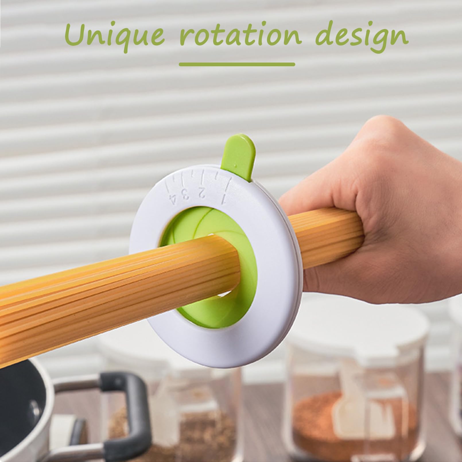 Medidores para La Pasta Medidores para Pasta Precisos con Diseño Rotativo Ideales para Evitar Desperdicio Utensilios para La Pasta Compactos y Elegantes Que Ahorran Espacio 2 Piezas