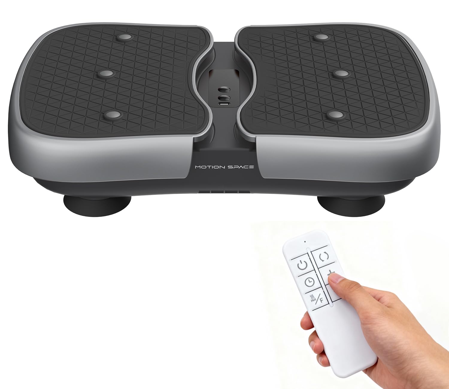 Portable Cordless Vibration Plate Wireless Rechargeable 4 Speed Levels for Body Massage Relaxation Circulation Boost