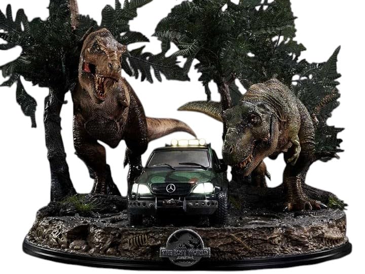 Prime 1 Studio JURASSIC PARK LE MONDE PERDU - T-Rex Cliff Attack - Estatuilla 1/15 53 cm