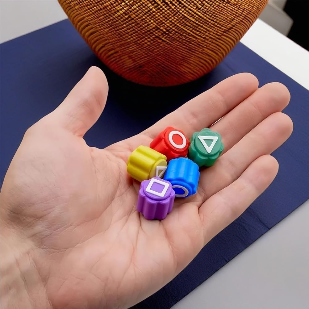 CUZYP Gioco Coreano Gonggi - 5 Pietre + Base, Per Coordinazione Occhio-Mano, Set Rosa - Foto 10