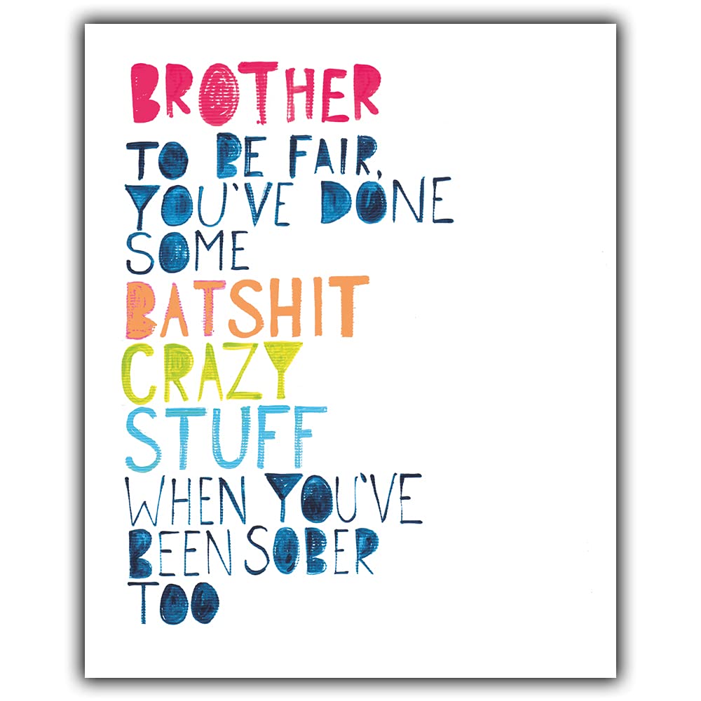 Funny Brother Birthday Card, Rude Birthday Card For Brother, Brother Birthday Card, Paper Salad, Birthday Card Brother