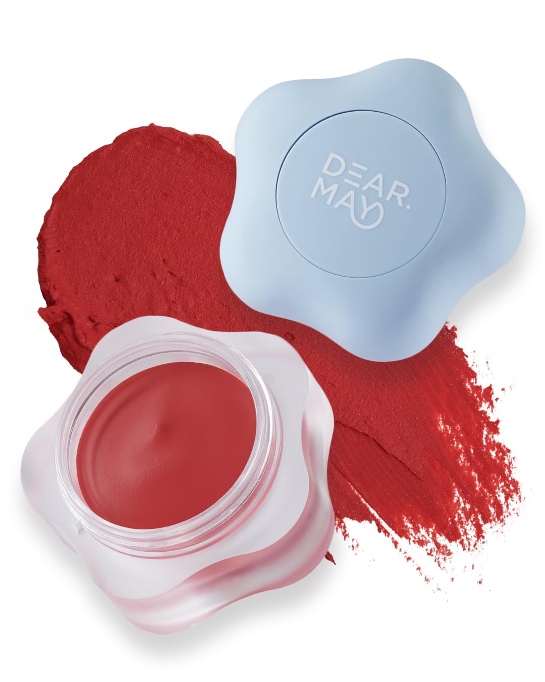 DEARMAY Pure Falling Mood Lip Pot No. 05 Stolen Kiss 0.23 Oz. Vegan Lip Stain Lip & Cheek Multi-Use Tint With Hydrating Formula for Smooth Soft Blend