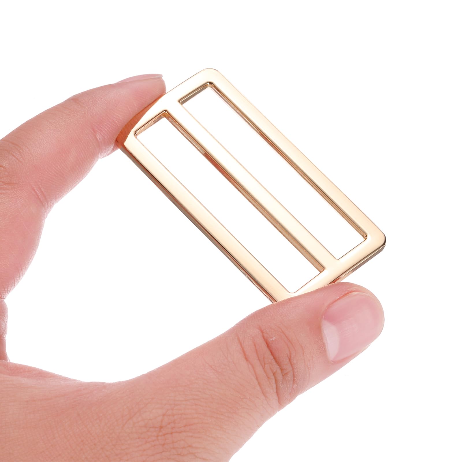 PATIKIL 1.5 Inch Tri-Glide Slide Buttons, 10 Pack Adjustable Buckle Webbing Strap Fastener for Backpack Bag Belt Gold - Image 4