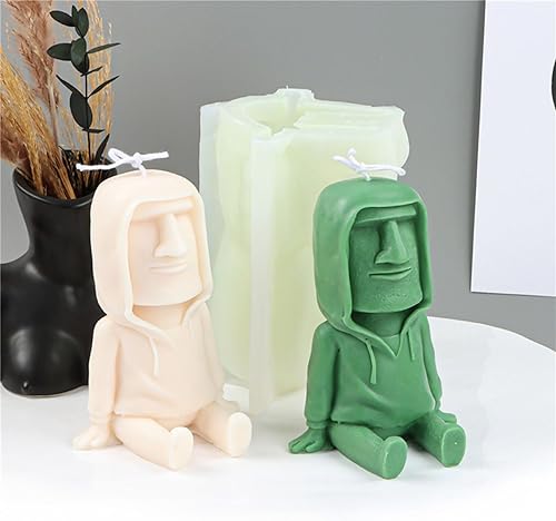 Miniatura 2 de Stoneman - Molde de silicona para velas, fácil de desmoldar, para manualidades, estatua, escultura, figura