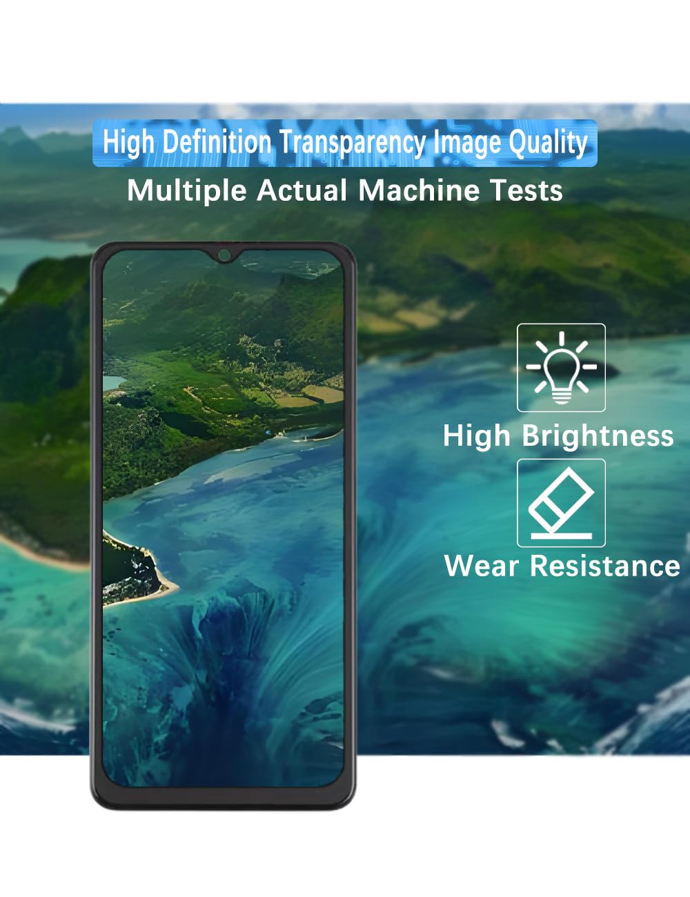 H&LYCYJ Display Schermo per Samsung Galaxy A12 Nacho A127F/DSN A127F/DS A127F LCD Schermo Kit di Ricambio con Cornice