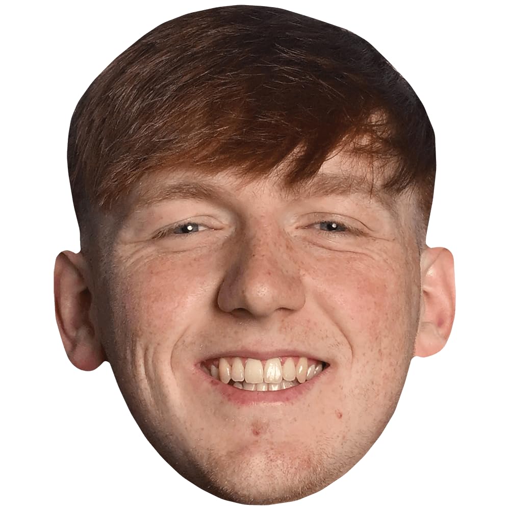 Celebrity Cutouts Lifelike Morgan Burtwistle (Smile) Celebrity Mask, Flat Card Face, Fancy Dress Mask