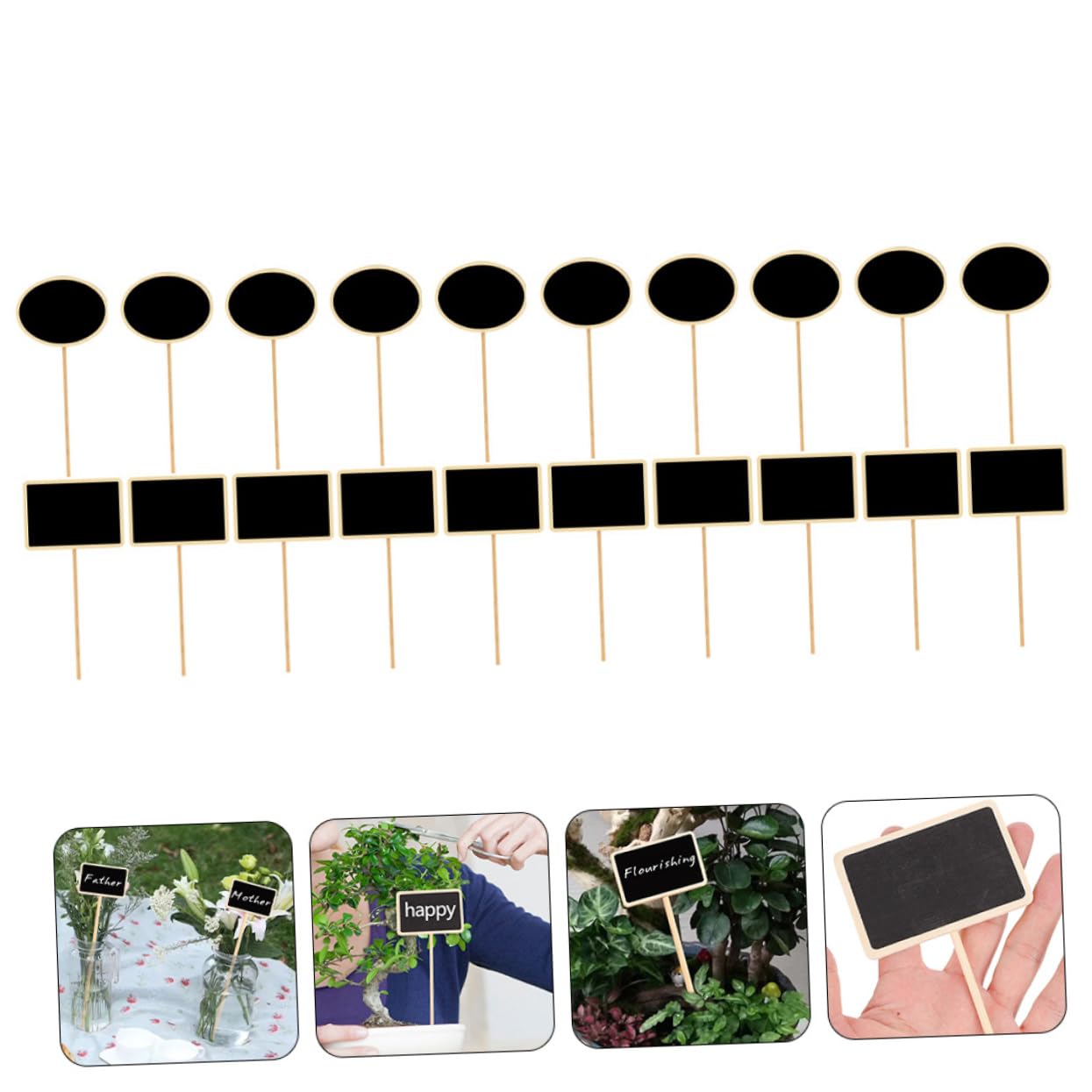 Kisangel 3 Set Etichette Per Piante in Legno Cartellini Per E Facili Da E Utilizzare Decorazioni Creative Per Appassionati Giardinaggio E Floricoltura 20 Pezzi*3