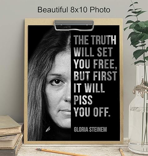 Miniatura 3 de Gloria Steinem, Room Decor for Women - Home, Bedroom Wall Art Decoration - Feminist Gift for Her, Girlfriend, Wife, Gay, Lesbian, Woman - 8x10