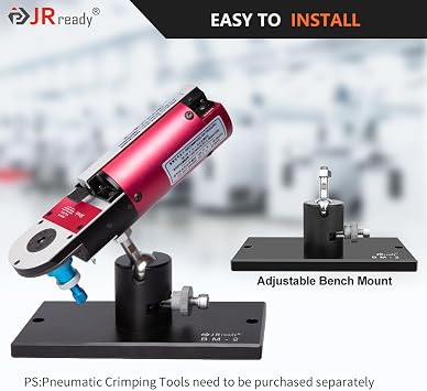 JRready BM-2 Adjustable Bench Mount for Use with YJQ-W1Q/YJQ-W2Q/YJQ-W7Q/YJQ-W2DTQ Series Pneumatic Crimping Tools,Pneumatic Crimping Machine Accessory Tool for Cars, Motorcycle, Truck, Marine
