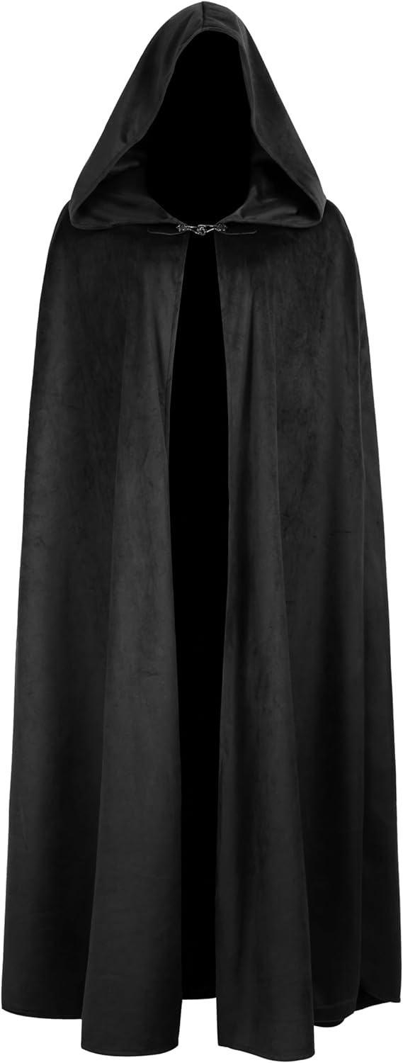 Product image of Medieval Cloak with Hood Renaissance Cape for Men and Women Halloween Costume