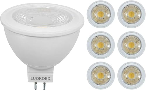 Bombilla LED MR16 de luz blanca de 5000 K equivalente a 50 W 500 lm, 6 unidades, Blanco, SP-MR16-6WE, 5.50watts, 12.00 volts disponible en Yaxa Colombia