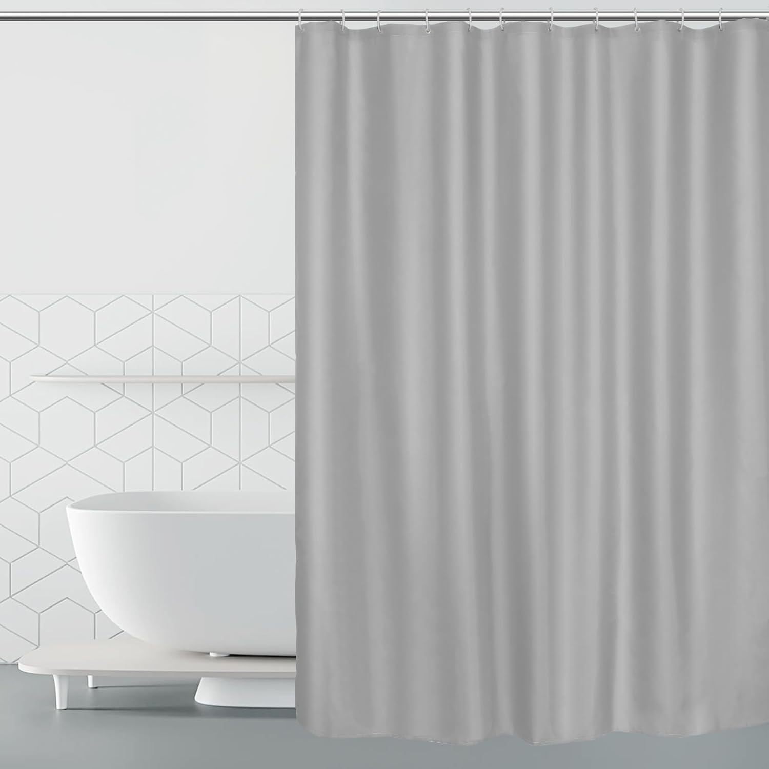 BOZKAA Shower Curtain, AntiMould, Waterproof, 180 x 200 cm, Washable
