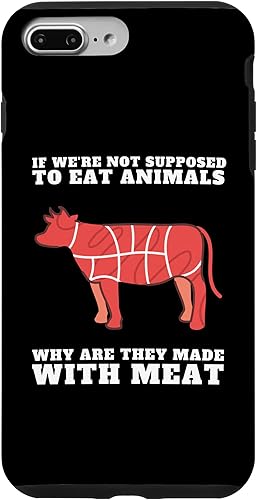 Vista 28 de iPhone SE (2020) / 7 / 8 Anti Vegan Carnivore Meat Eater Keto Diet Case