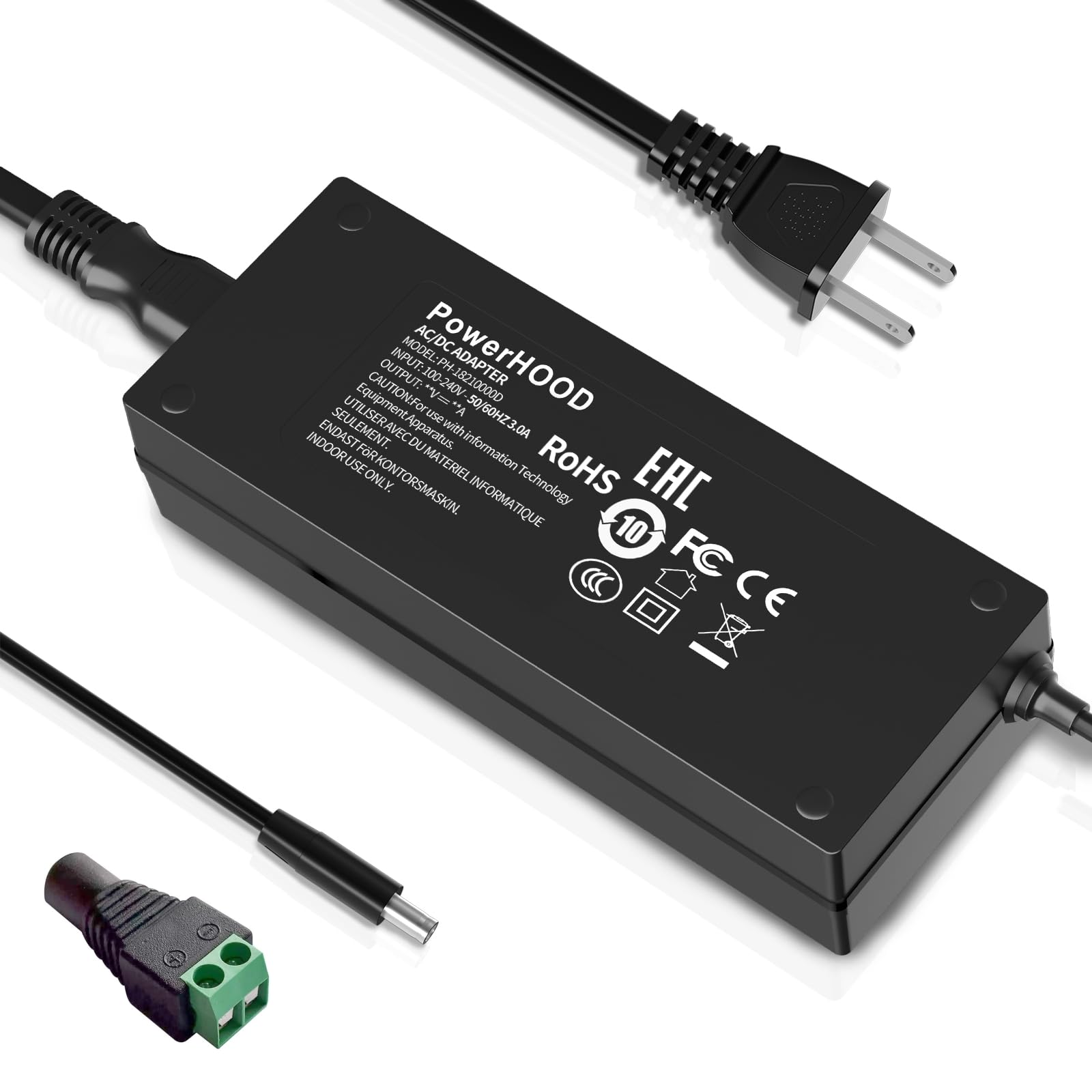 12V 5A AC/DC Adapter Compatible with Gantom PowerPak 5000 PP31 PSU 12VDC 5000mA DC12V 12volt 12.0 Volts Power Supply Cord Charger Cable