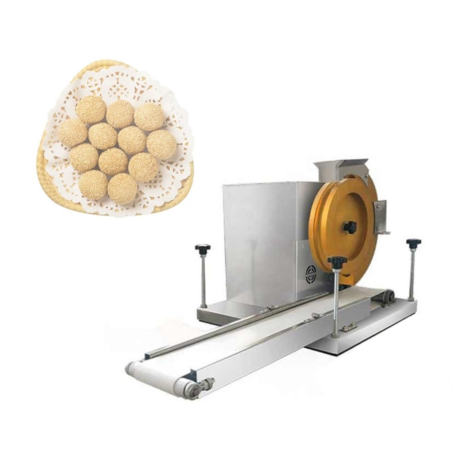 Máquina Automática For Hacer Bolas De Masa Pan, Redondeadora Y Divisora ​​de Pizza Eléctrica Acero Inoxidable