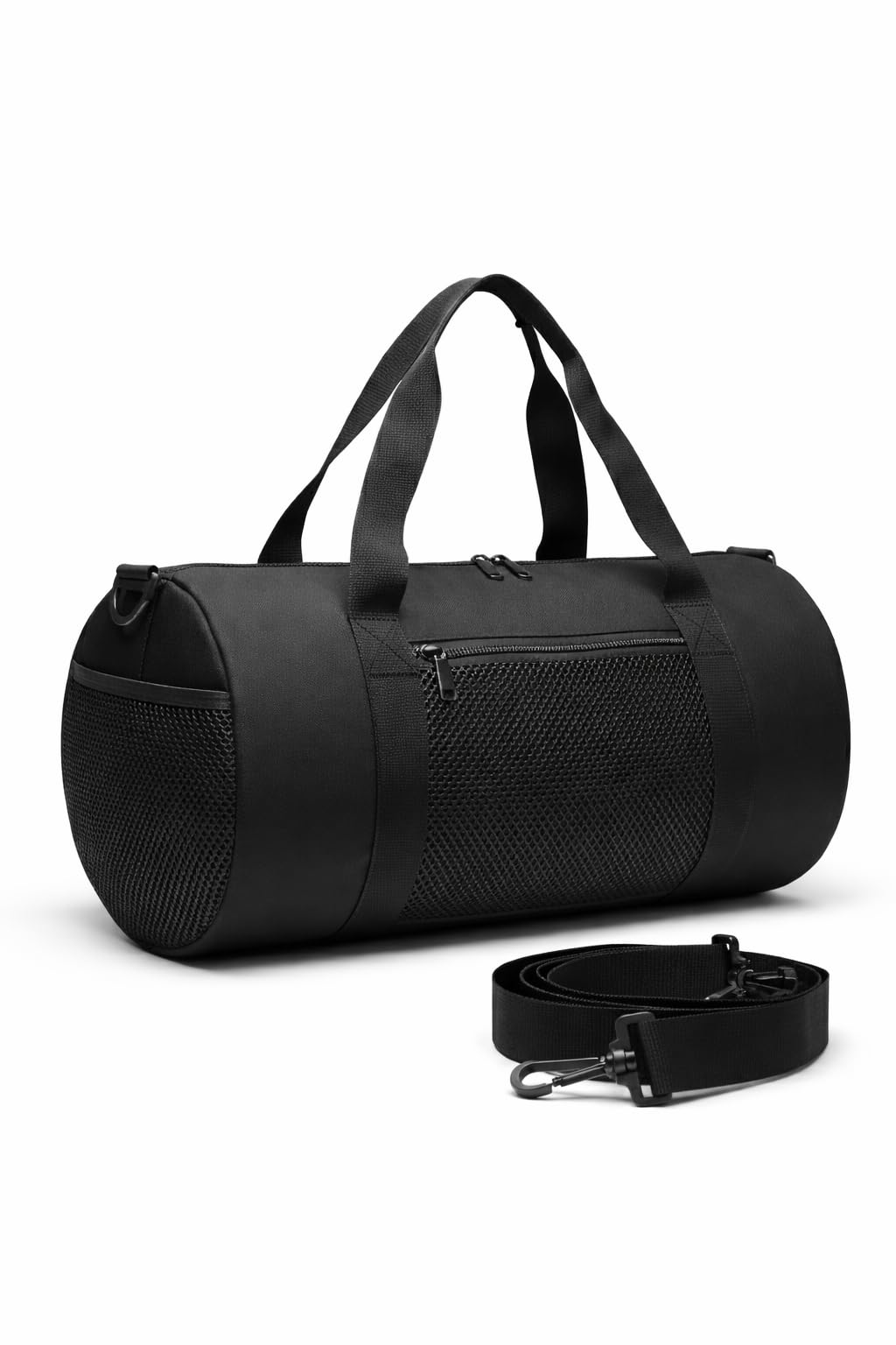 Gym Bag for man and Women with Shoe Compartment, Black, Mesh Panels, Adjustable Shoulder Strap, for Travel and Fitness-picture-47