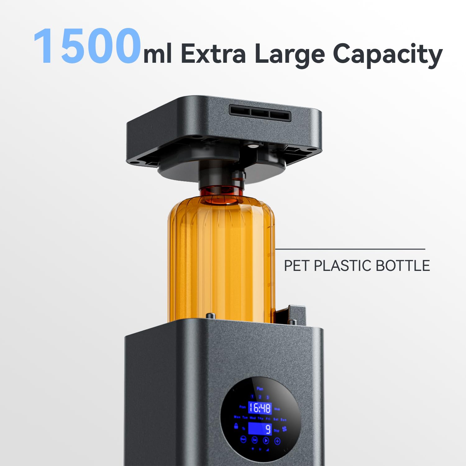 Aromadd Maszyna zapachowa 1500 ml do domu, zasięg 4000 m2, bezwodny dyfuzor olejków eterycznych, hotelowy dyfuzor zapachowy, nebulizator zimnego powietrza, do dużego pokoju, hotelu, biura, szary