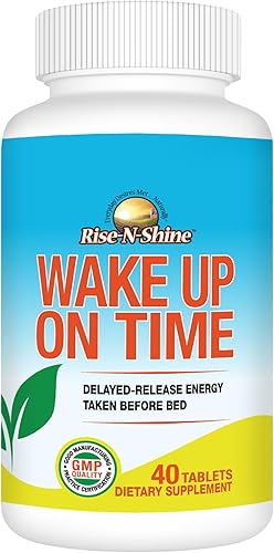Rise-N-Shine Suplemento energético Wake Up On Time para ayudar a impulsar tus mañanas con alerta y concentración para un día productivo con cafeína